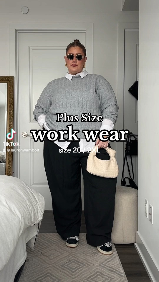 Plus size work wear fit! 

Wearing:
Trousers- 3X
Sweater- 4 (for a very oversized fit)
Button down- 4X (for oversized fit)

Skims loungewear:
Wearing a 3X in both

Old navy, torrid, adidas, work outfit inspo, professional outfit, minimalist, business casual, street style, curvy, winter outfit 

#LTKstyletip #LTKplussize #LTKworkwear