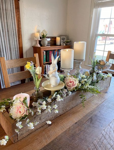 Spring home decor, Easter decorations, faux spring florals, tabletop decor, dining room tablescape 

#LTKunder50 #LTKeurope #LTKsalealert