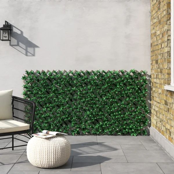 3.5 ft. H x 6.5 ft. W Beach Leaf Accordion Expandable Wall Willow Privacy Screen | Wayfair North America