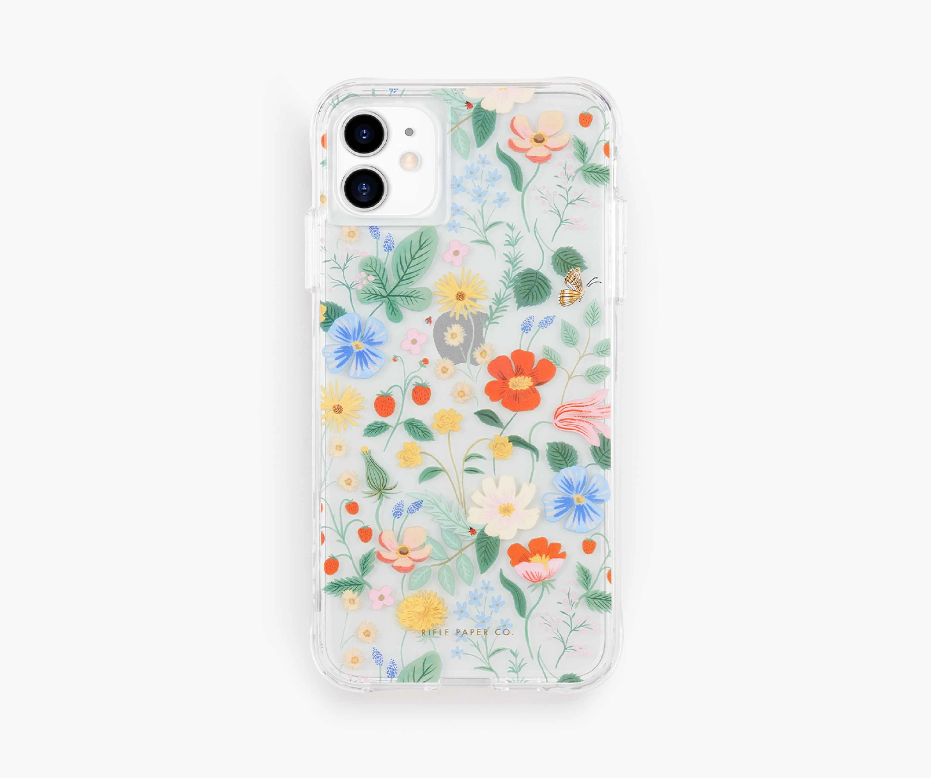 Clear Strawberry Fields iPhone Case | Rifle Paper Co.