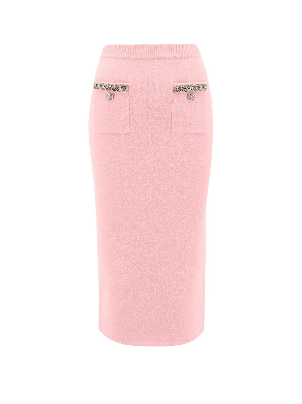 Self-Portrait Embellished Knitted Midi Skirt | Cettire Global