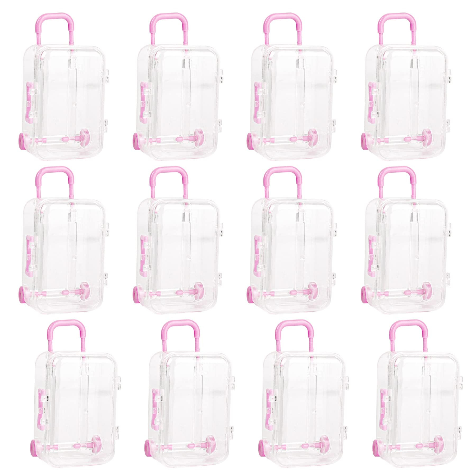 AUEAR, 12 Pack Mini Suitcase Boxes Plastic Candy Small Reception Gift Travel Case for Wedding Par... | Amazon (US)