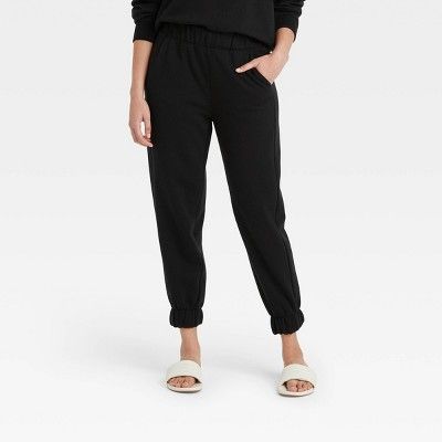 Women's High-Rise Pull-On All Day Fleece Ankle Jogger Pants - A New Day™ | Target