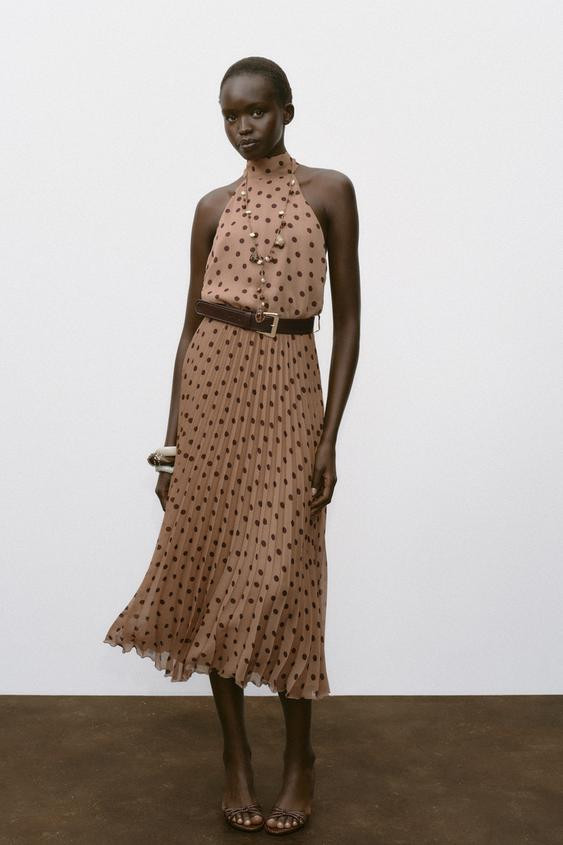 POLKA DOT MIDI DRESS WITH BELT$ 89.90930 | 8642/802/930Add to cartAddHalter neck dress with tie a... | Zara US