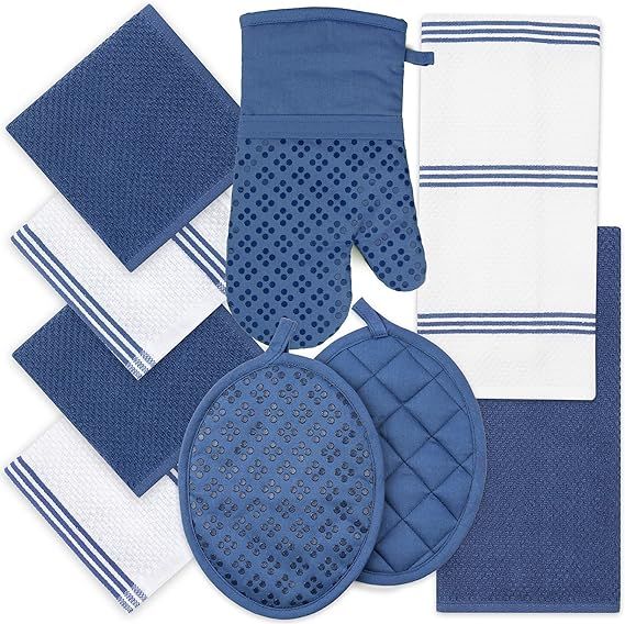 Sticky Toffee Oven Mitt & Pot Holders, Oeko-Tex Certified Cotton Terry Kitchen Dish Towels & Dish... | Amazon (US)