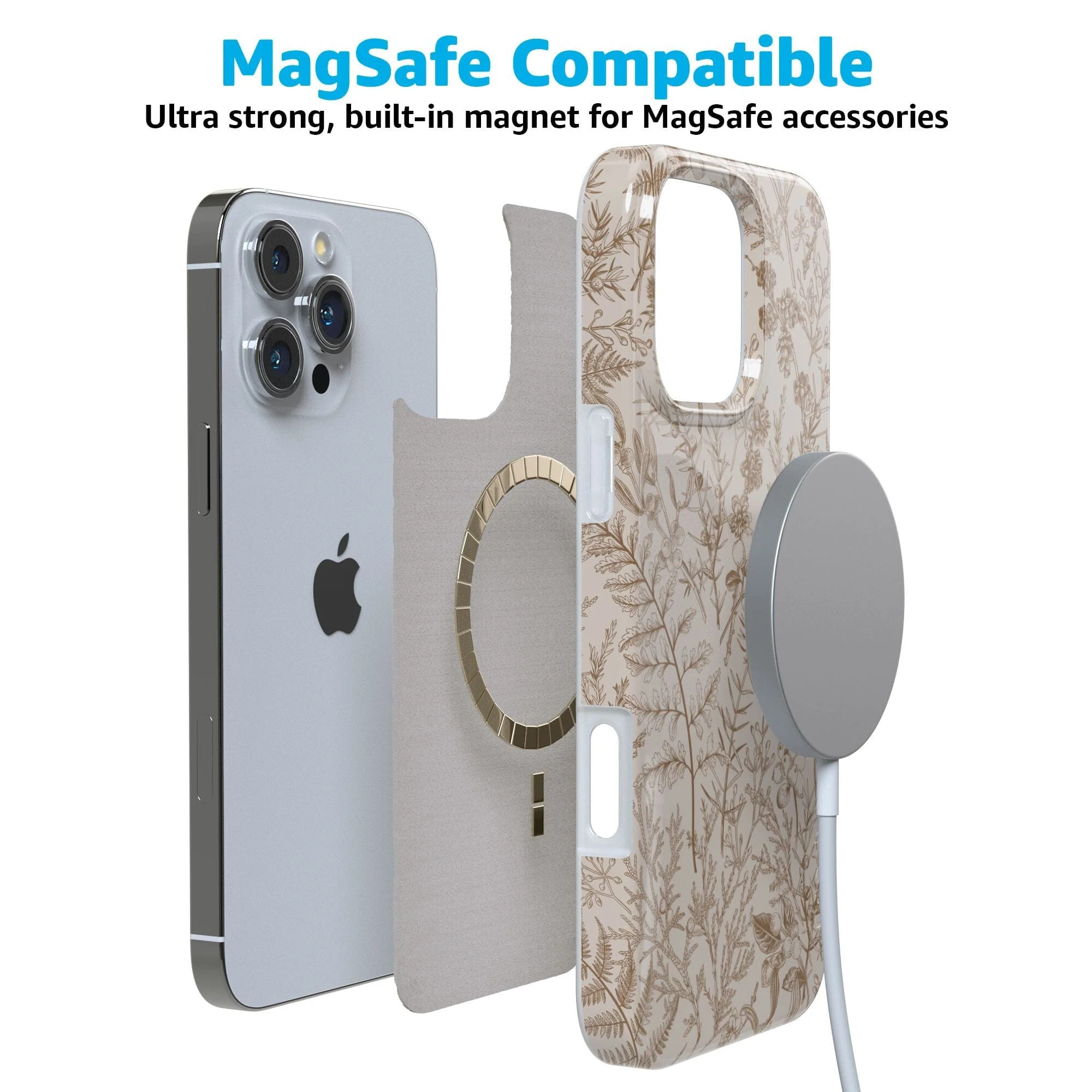 Beige Garden | Neutral Floral Case | CASELY