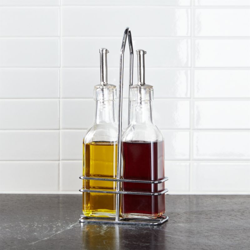 2-Piece Oil & Vinegar Cruet Set + Reviews | Crate and Barrel | Crate & Barrel