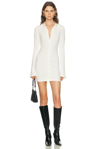 Eterne for FWRD Sloane Mini Dress in Ivory | FWRD 