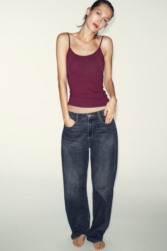 FINE STRAP POLYAMIDE T-SHIRT | Zara US