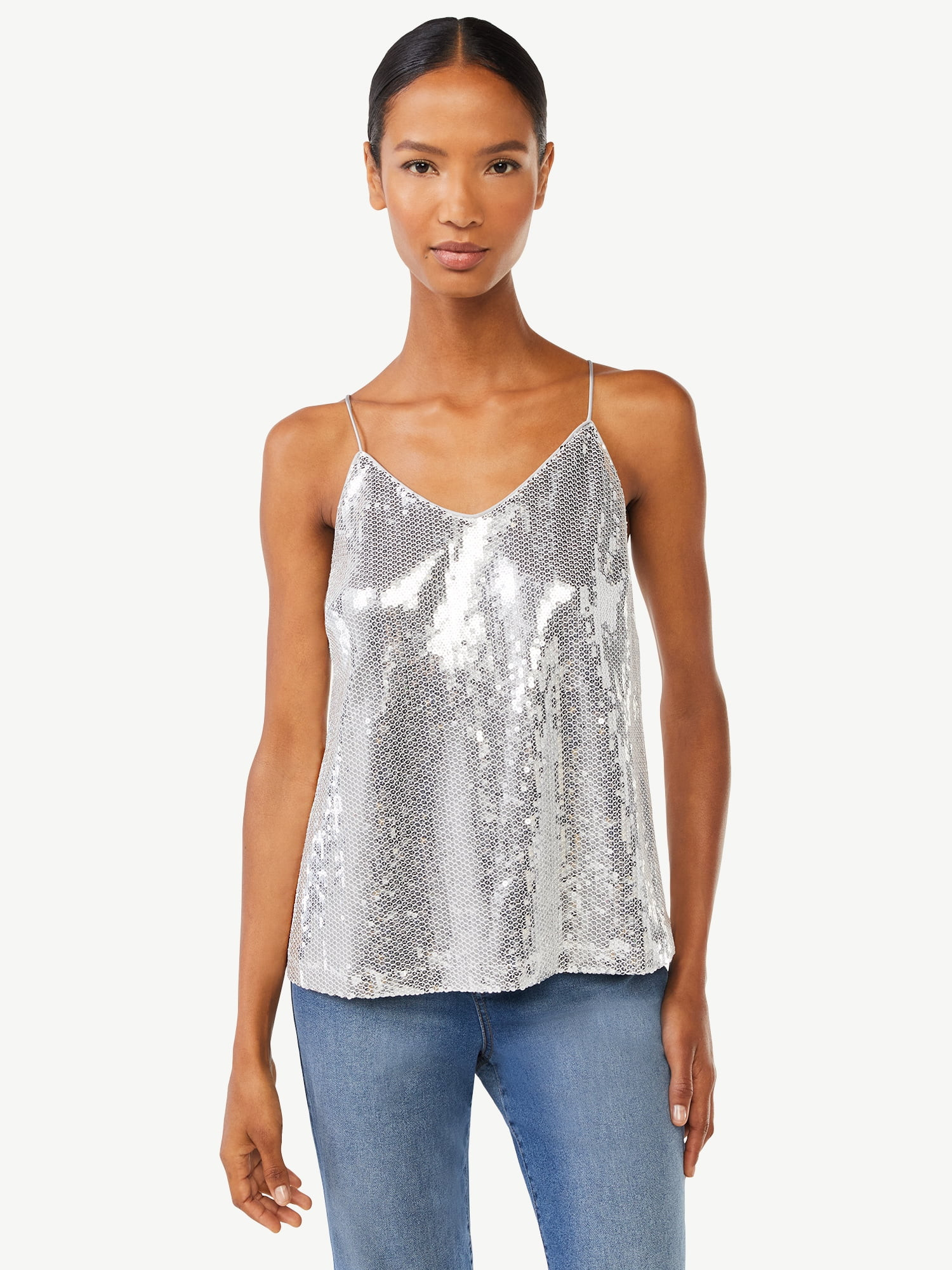 Scoop Women's Sequin Cami Top | Walmart (US)