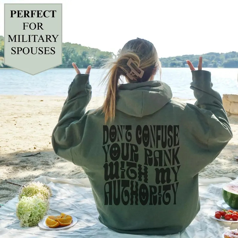 Funny Hoodie for Military Spouse Sweat Shirt for Police Wife Gift for Army Wife Sweatshirt for He... | Etsy (US)