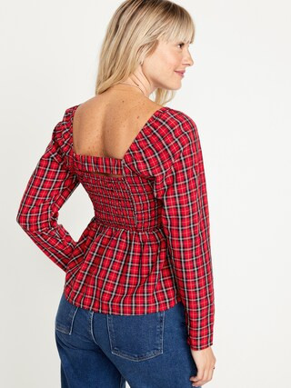 Smocked Seersucker Top for Women | Old Navy (US)