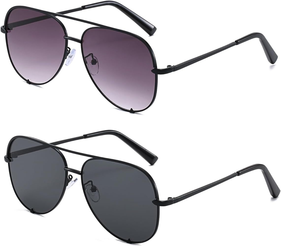 BUTABY Oversized Aviator Sunglasses for Women Men Classic Polarized Sun Glasses Vintage Pilot Met... | Amazon (US)