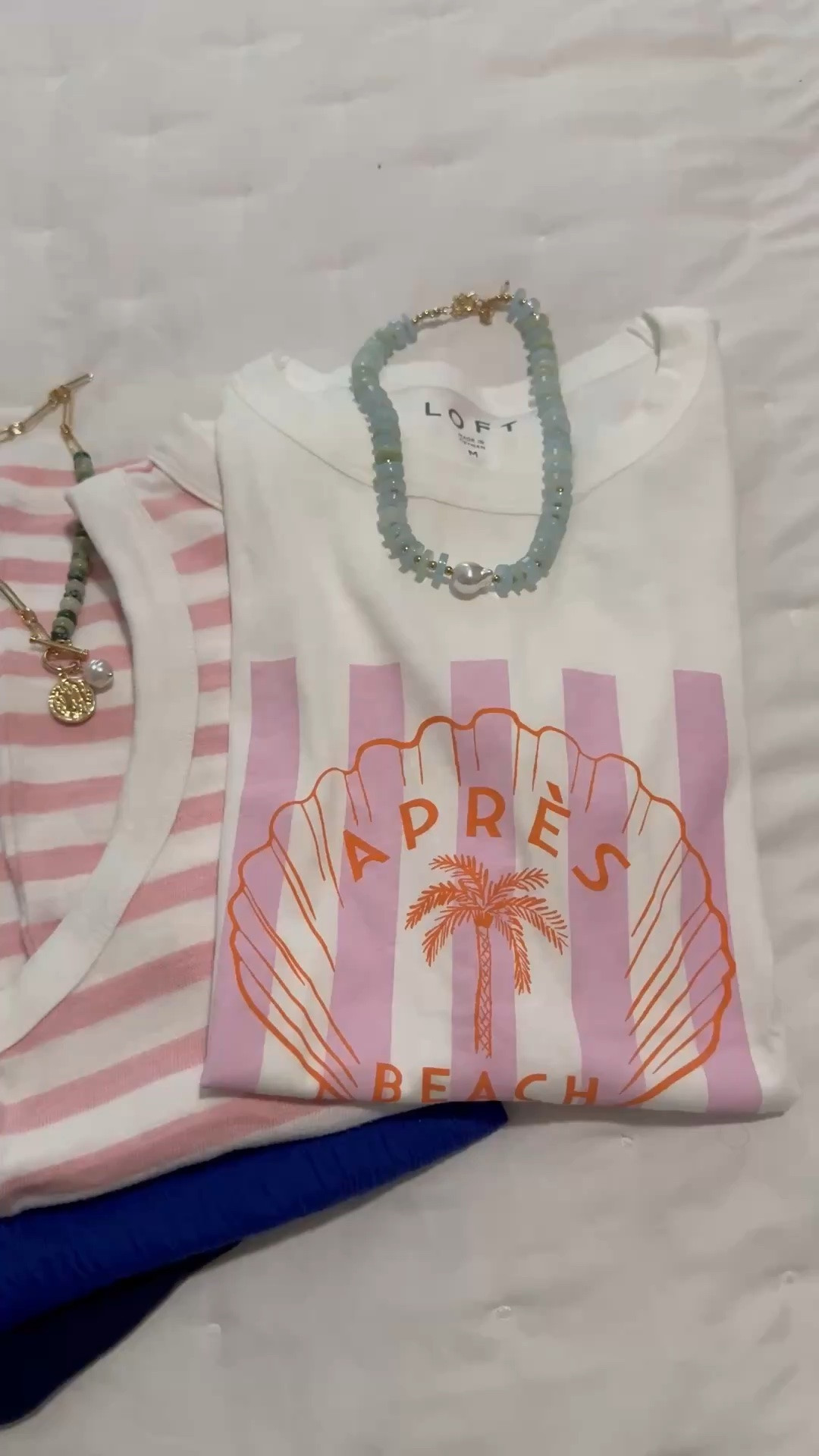 Beach vacation and summer must have. T-shirt, beaded necklace, summer scarf, summer outfit. ￼

#LTKootd #LTKSeasonal #LTKTravel