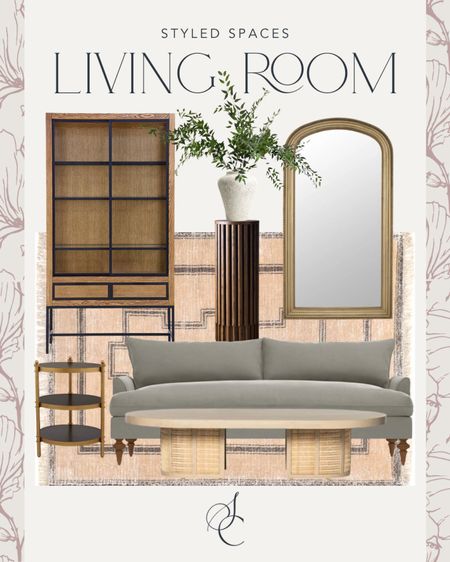 Living room design! 

Featuring a new library cabinet I love, velvet sofa, look for less mirror, fluted pedestal with oversized branches, new rug (that I’m obsessed with!), and round tiered side table!

#LTKhome #LTKsalealert #LTKstyletip