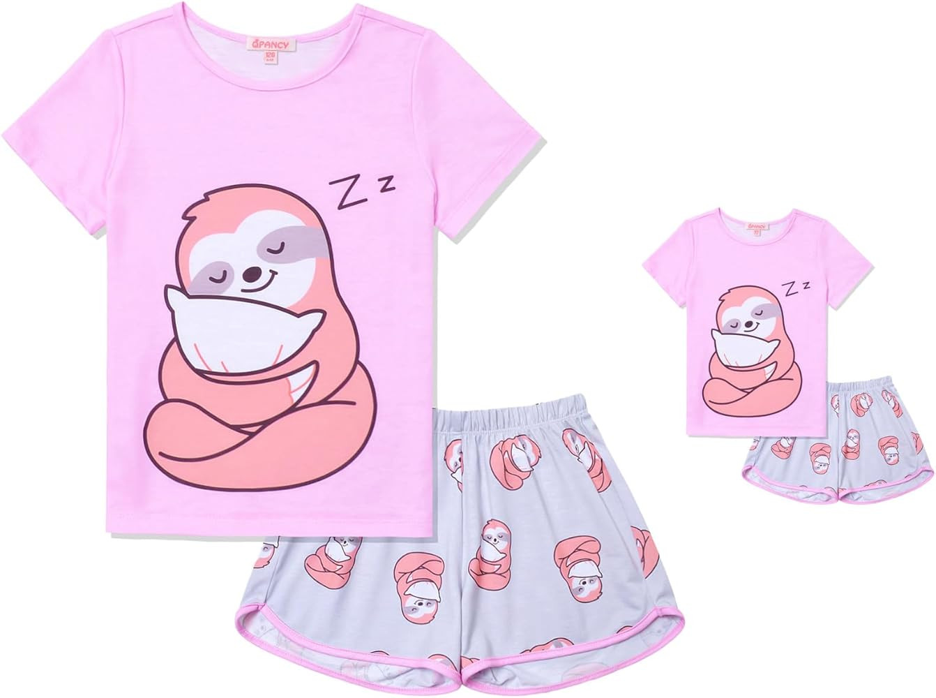 QPANCY Matching Girls & Dolls Pajamas Unicorn Pj Sets Summer Cotton Sleepwear | Amazon (US)