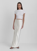 Cream Satin Midaxi Skirt- Yimena | 4th & Reckless
