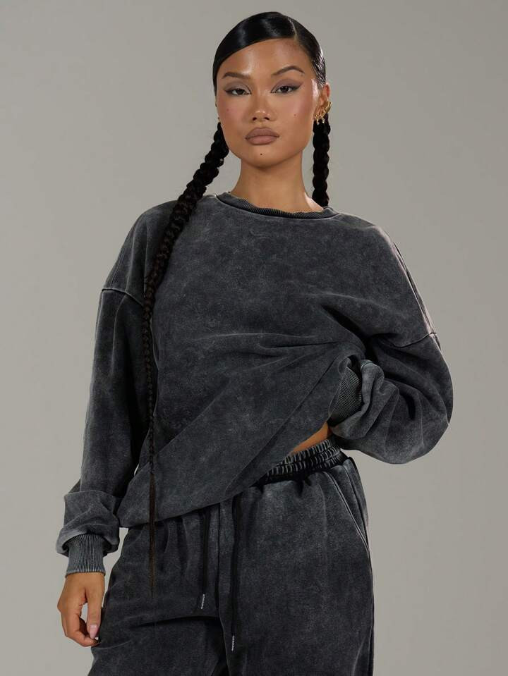 MUSERA Crew Neck Sweatshirt | SHEIN