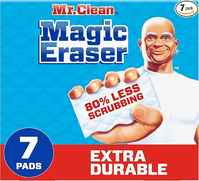 Mr. Clean Magic Eraser, All Purpose Cleaner, Cleaning Scrubber, Wall Cleaner, Sneaker Cleaner, Ki... | Amazon (US)