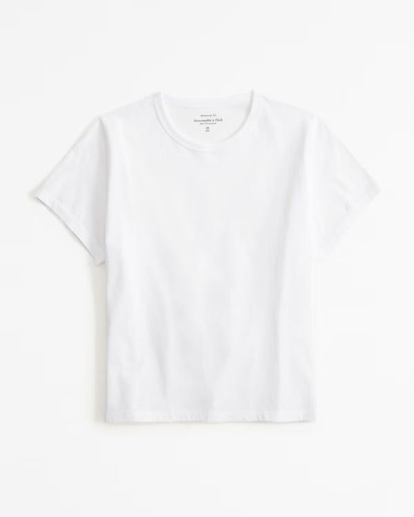 Women's Essential Polished Body-Skimming Tee | Women's | Abercrombie.com | Abercrombie & Fitch (US)