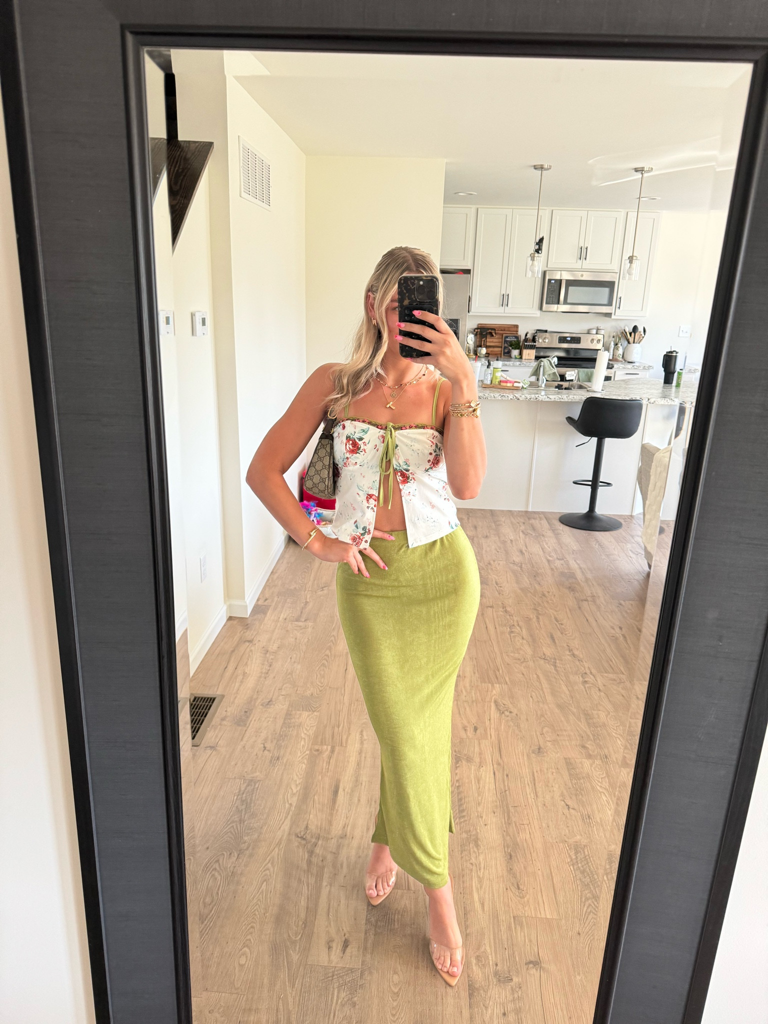 Bought these two sets separately from Amazon and realized the greens matched perfectly!!! Love this fit for a dinner date or winery date!! #LTKdinnerdate

#LTKFindsUnder50 #LTKStyleTip