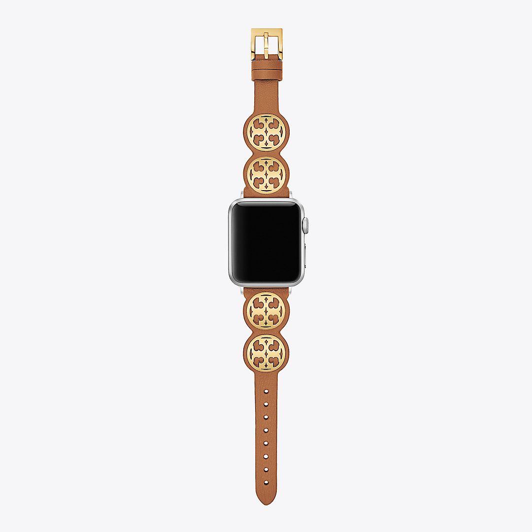 Tory Burch Miller Band For Apple Watch®, Luggage Leather, 38 MM - 40 MM | Tory Burch (US)