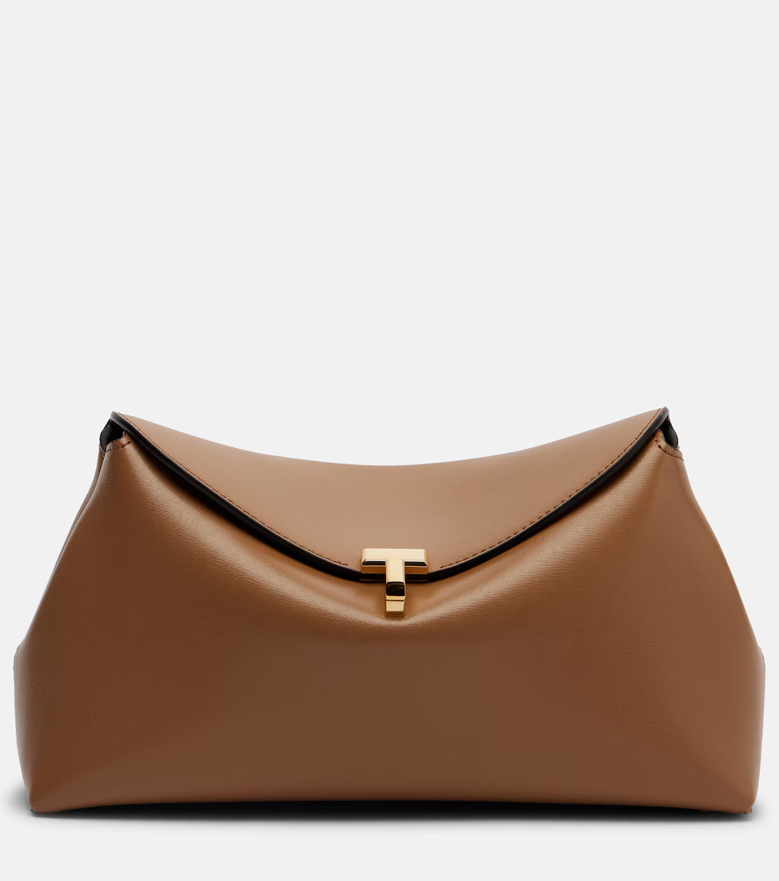 T-Lock Small leather clutch | Mytheresa (US/CA)