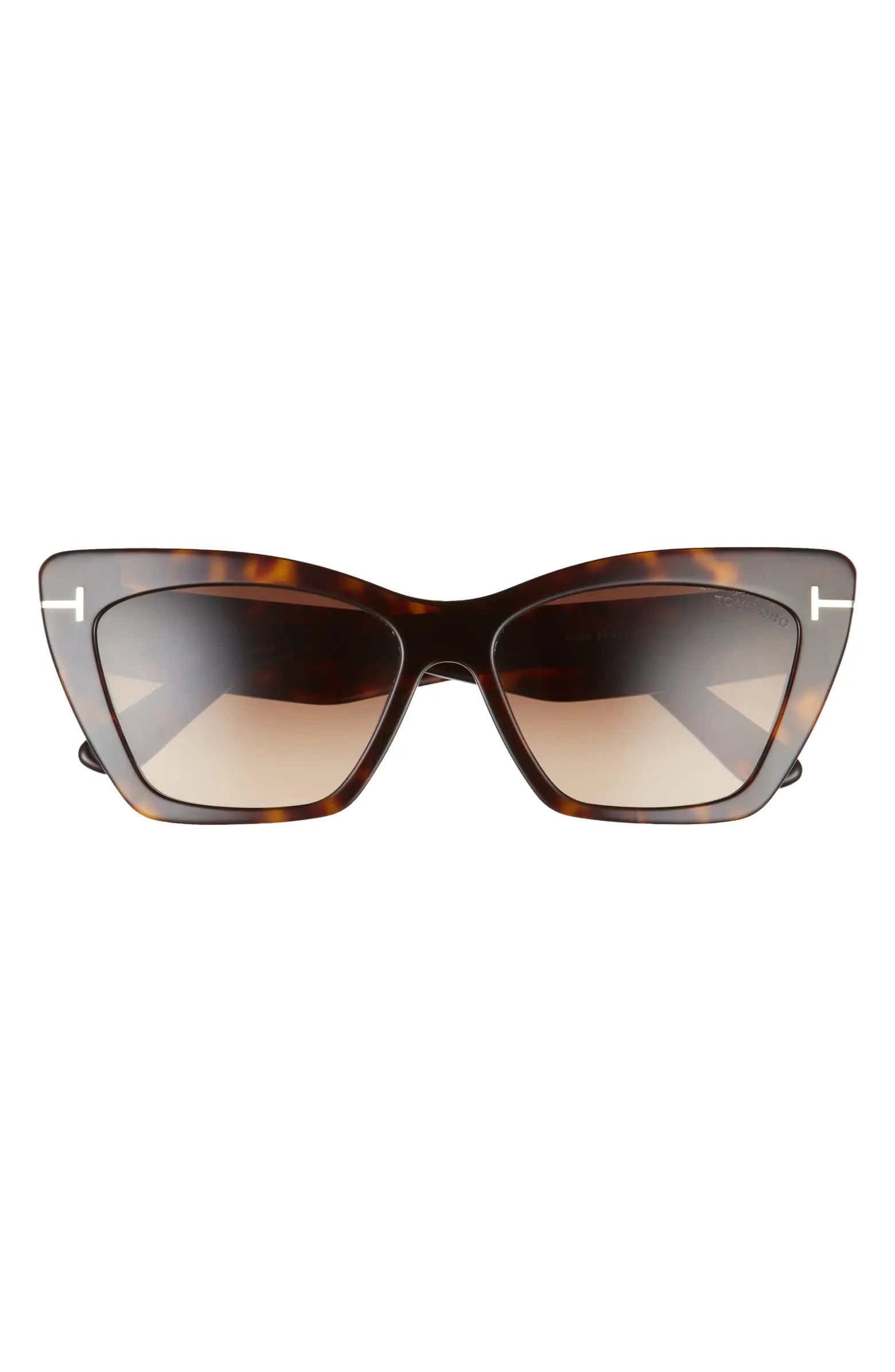TOM FORD Wyatt 56mm Gradient Cat Eye Sunglasses | Nordstrom | Nordstrom
