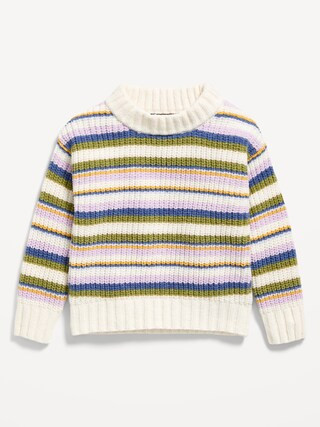 Crew-Neck Chenille-Knit Sweater for Toddler Girls | Old Navy | Old Navy (US)