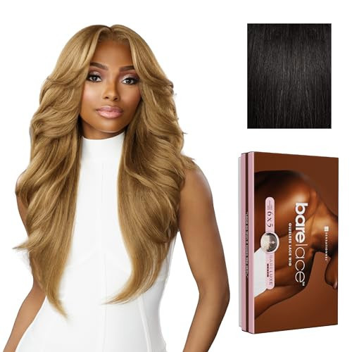 Sensationnel Bare Lace 6X5 Lacewig - Unit 3 Lacefrontal Glueless Synthetic 180 Degree Preplucked Hairline (1B OFFBLACK) | Amazon (US)