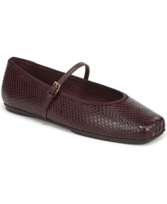 Franco Sarto Women's Oriel Square Toe Mary Jane Flats - Black Leather | Macy's