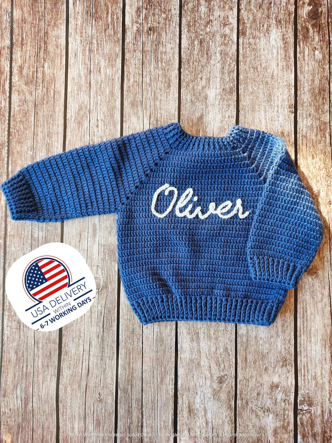 NAME SWEATER BABY® toddler hand Embroidered Knit Sweater - Etsy | Etsy (US)