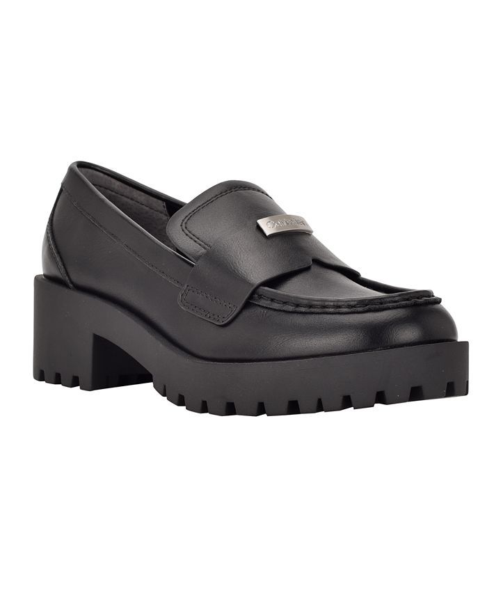 Calvin Klein Women's Marli Lug Sole Casual Loafers & Reviews - Flats - Shoes - Macy's | Macys (US)