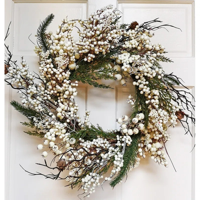 The Twillery Co.® Berry Cedar 26" Foam Wreath | Wayfair | Wayfair North America
