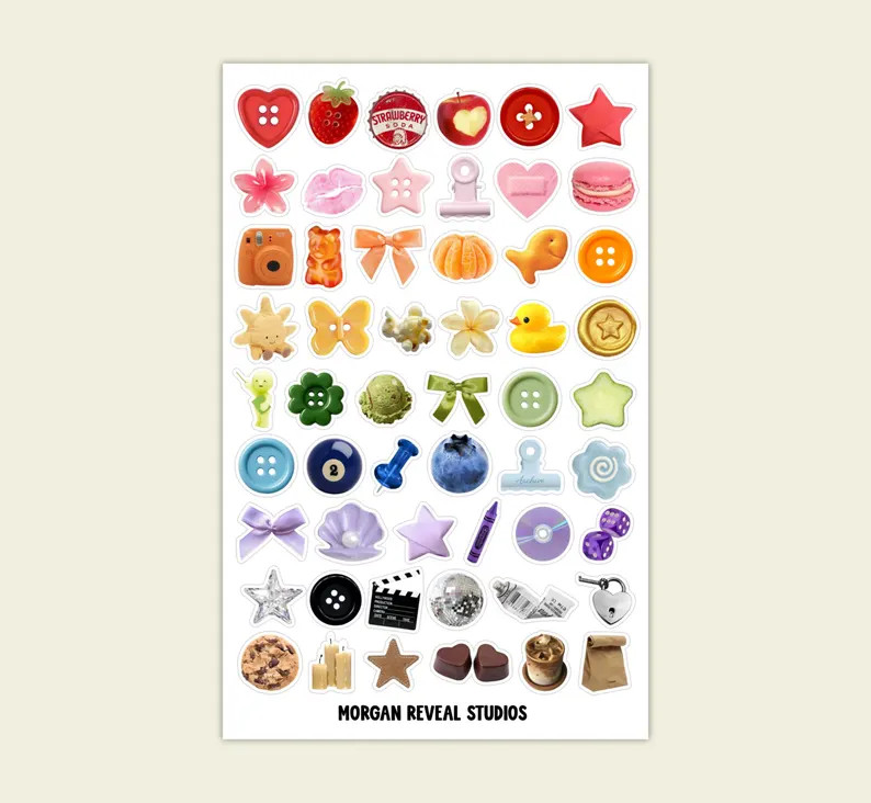 Bits & Bobs | Junk Journal Sticker Sheet, Scraps and Snippings for Scrapbooking, Vision Board, Fa... | Etsy (Global)