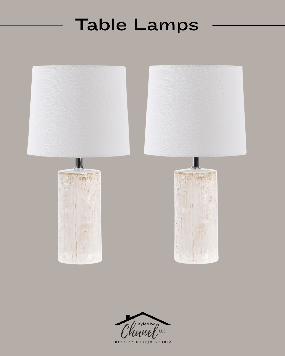 Transform your living space with the JONIE 19 Inch Ivory Ceramic Table Lamp Set of 2. These lamps offer effortless elegance, creating a warm and inviting atmosphere in any room. The ivory color brings a touch of sophistication, blending seamlessly with a variety of decor styles. Made with an 18 inch ceramic body and featuring an E26 socket, these lamps combine functionality with style. The composition includes 80 percent ceramic and a 20 percent iron neck, ensuring a sturdy build. Perfect for the bedside, living room, or entryway, these lamps add a subtle glow that complements your surroundings beautifully. Illuminate your home with charm and grace with this delightful lamp set.

#LTKdayinmylife #LTKmorningroutine #LTKSaleAlert
