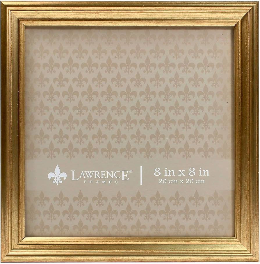 Lawrence Frames 536288 8x8 Sutter Burnished Gold Picture Frame | Amazon (US)