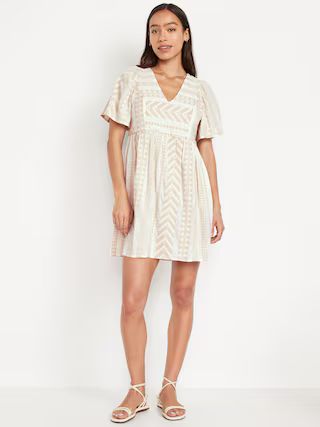 Jacquard Mini Swing Dress | Old Navy (US)