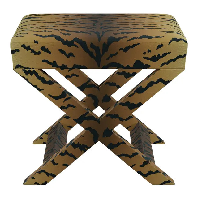 X Bench In Tawny Tiger By Old World Weavers | Chairish