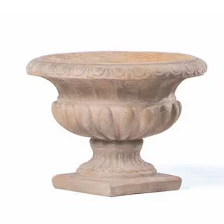 Alfresco Home Indoor Outdoor Low Locanda Urn, 16.25 in. Wide, Tallow 67-1228 - The Home Depot | The Home Depot