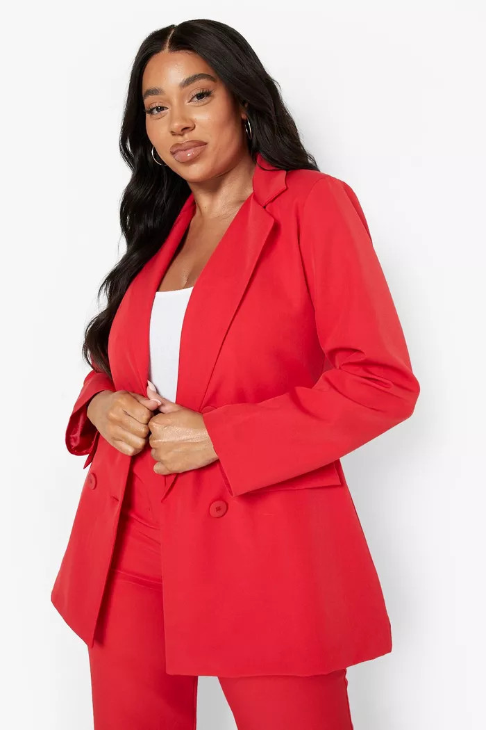 Plus Tailored Double Breasted Blazer | Boohoo.com (US & CA)