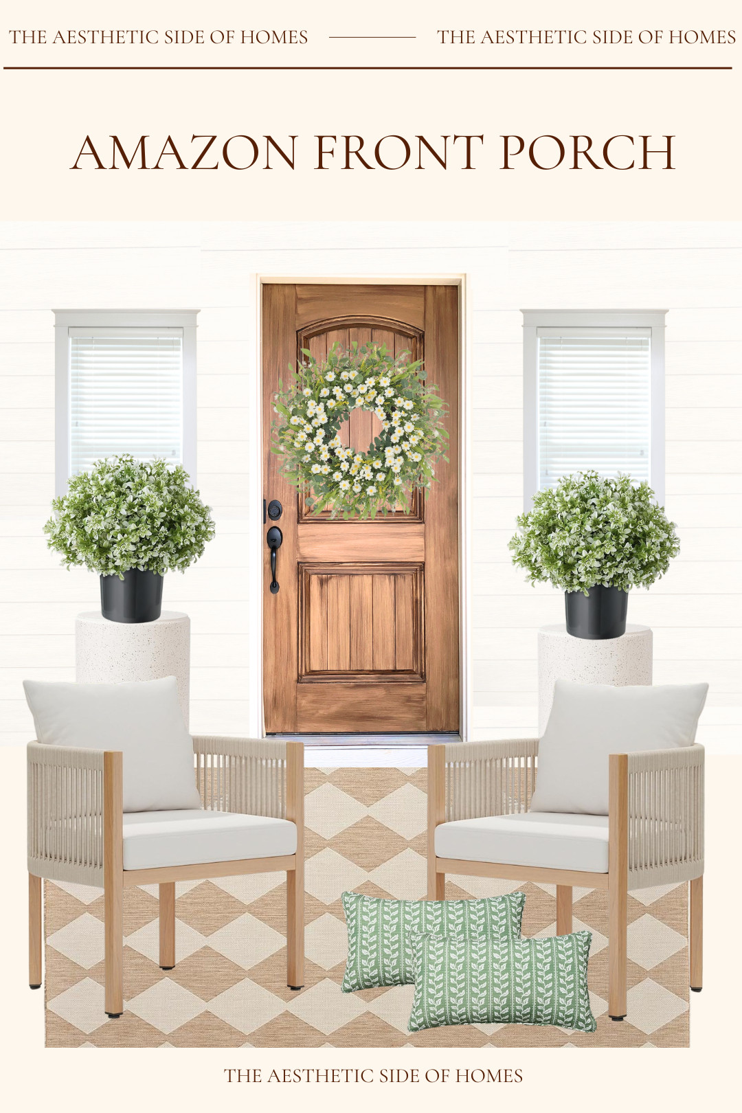 I love when a front porch is inviting to guest. Adding a rug and flowers is an easy way to create that look. 

 #LTKSeasonal #LTKHome