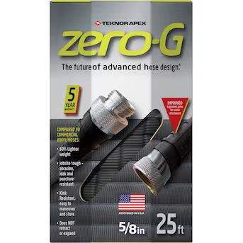 Zero-G Teknor Apex 5/8-in x 25-ft Premium-Duty Kink Free Woven Gray Hose | Lowe's