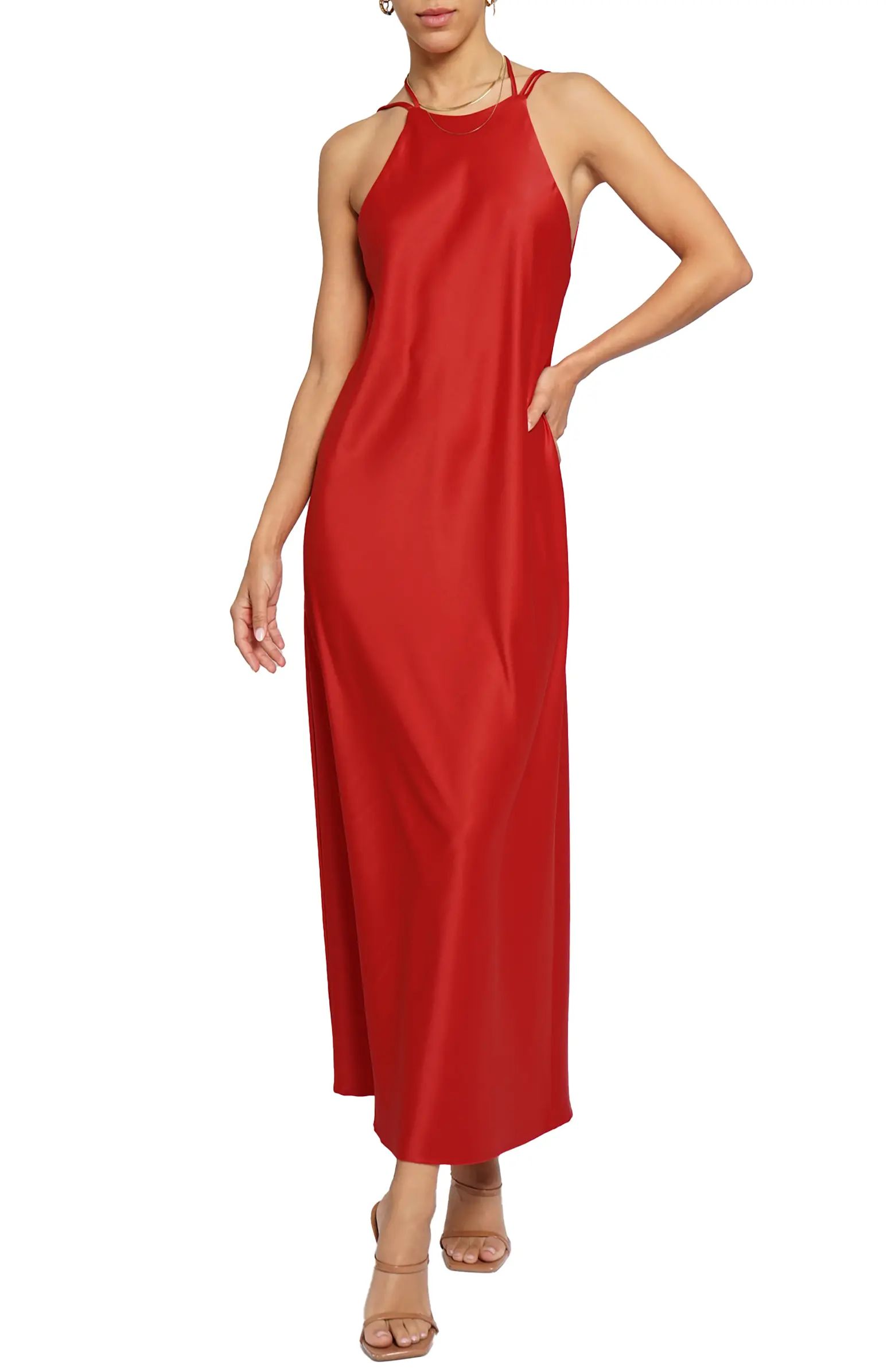 Satin Bias Cut Maxi Dress | Nordstrom Rack