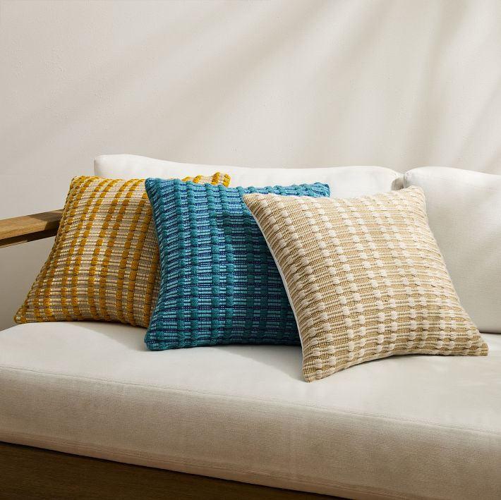 Outdoor Chunky Linear Pillow | West Elm (US)