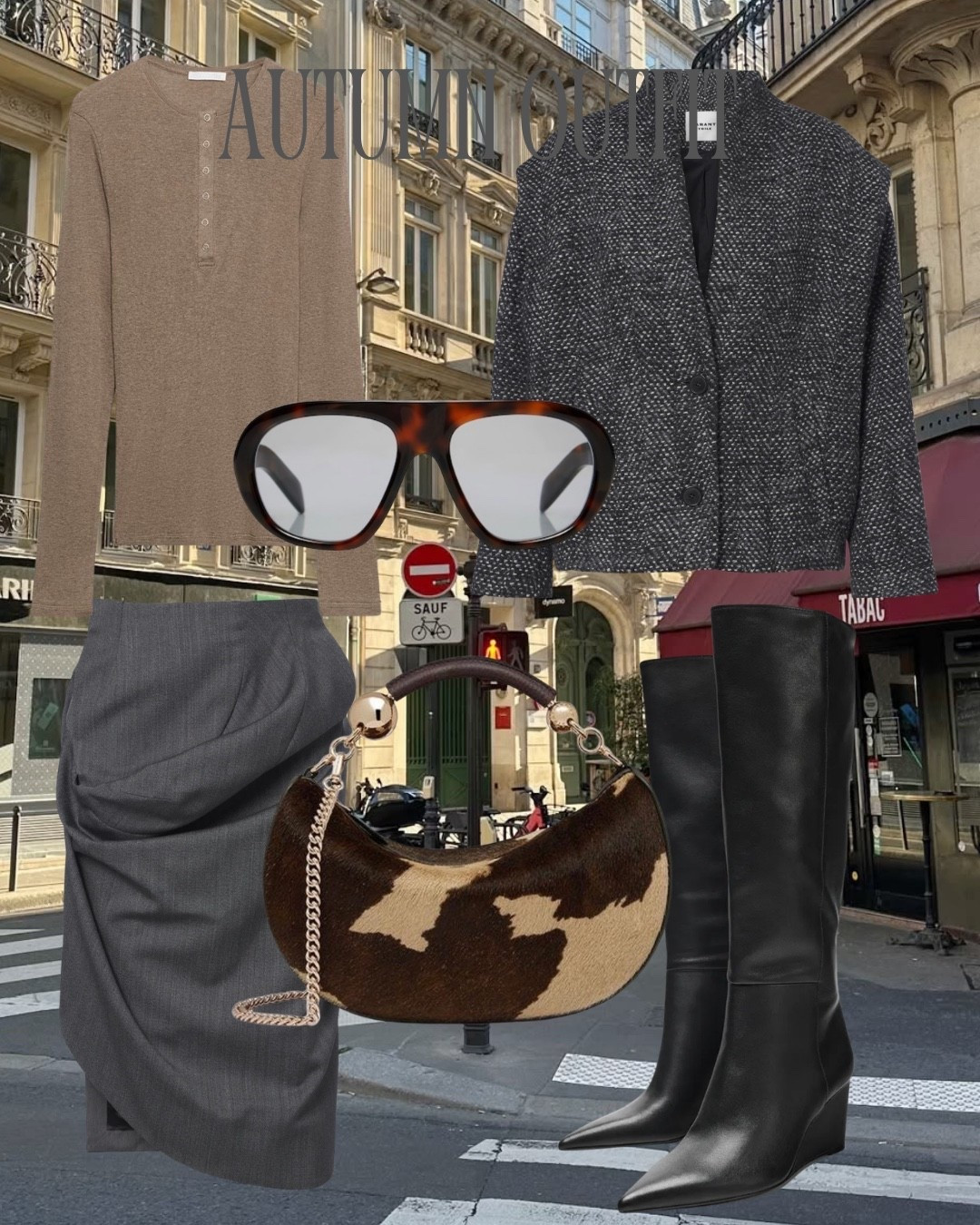 Victoria Beckham skirt, prada sunglasses, black boots, knee high boots, strathberry bag, Zara top, Isabel marant jacket, autumn jacket

#LTKautumn #LTKFashionMonth #LTKuk