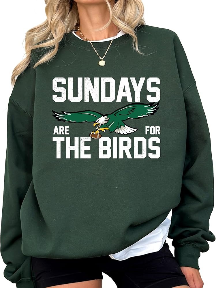 Sundays are for The Birds Tshirt Football Hoodie Women Men Football Sweater for Game Day | Amazon (US)