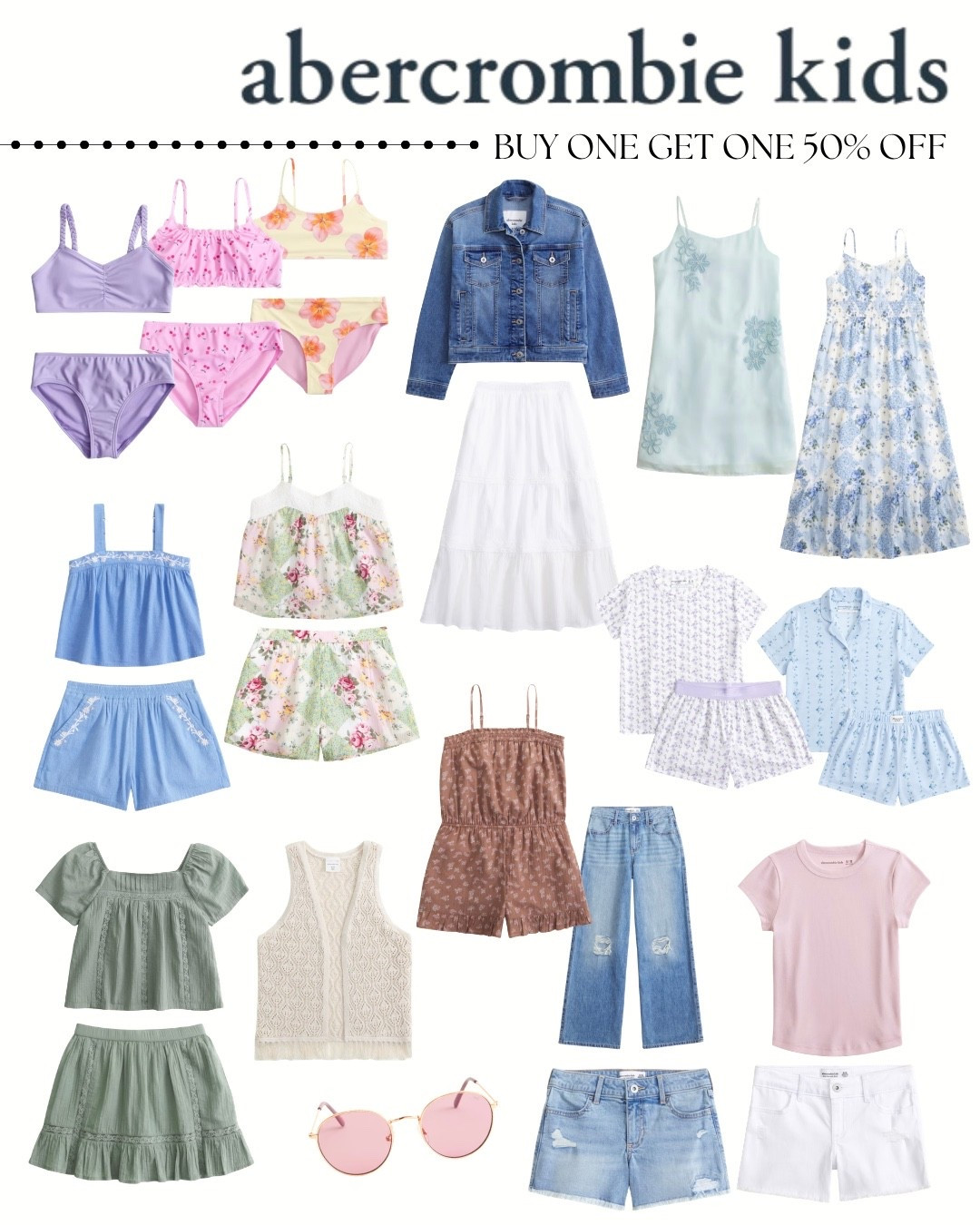 Moms… this is your sign to refresh their entire spring + summer wardrobe without the meltdown at checkout. 

Abercrombie Kids is running BOGO 50% off and the girl section is actually TOO good right now. I think cute dress dresses, matching sets, skirts, swimsuits, and all the things that make getting them dressed, feel a little less chaotic and a lot more “okay, wait she’s adorable.”

I rounded up my favorites because these are the pieces they’ll live in all season. And honestly… you’re going to wish they made some of this in your size too. 

#sale #kidsfashion #springfashion #abercrombie #abercrombiekids #kidsstyle

#LTKSwim #LTKSaleAlert #LTKKids