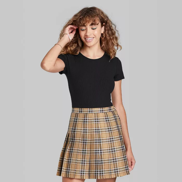 Women's Short Sleeve Open Back Bodysuit - Wild Fable™ Black M | Target