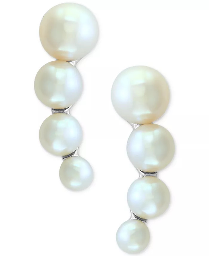 EFFY® Cultured Freshwater Pearl (3mm-5-1/2mm) Ear Climbers in Sterling Silver | Macys (US)